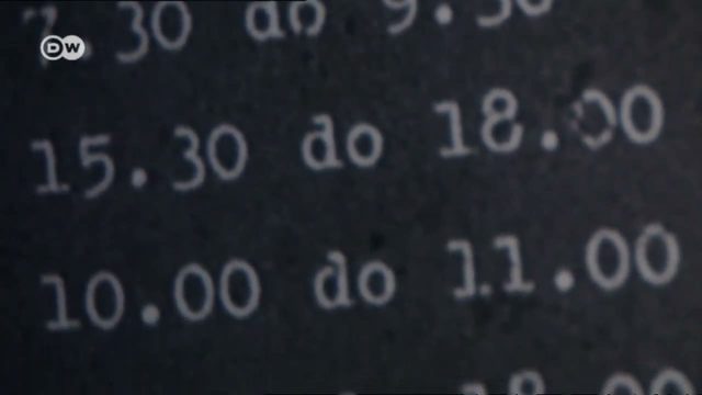 A typed file page in extreme close up showing a column of watch periods, 15.30 to 18.00 and 10.00 to 11.00 among them
