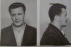 Two identity photographs of Haralambie Obedeanu side by side, one facing the camera and one in profile