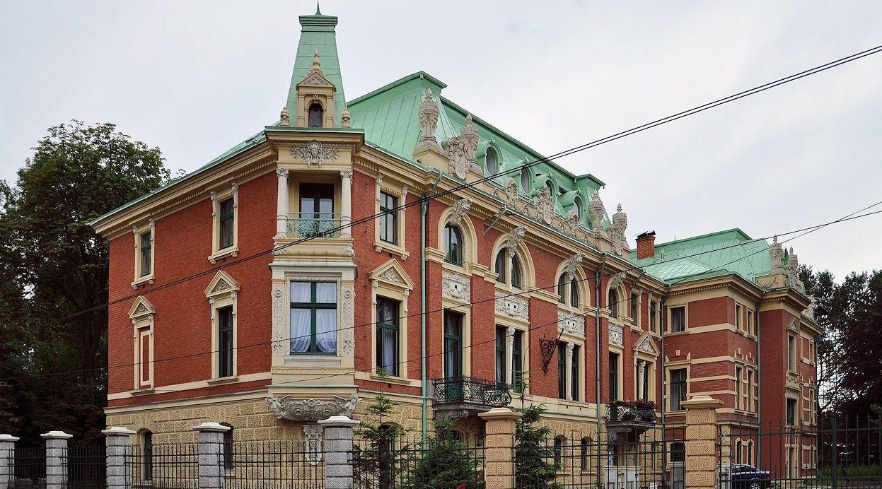 The Dietel palace in Sosnowiec in a period photograph